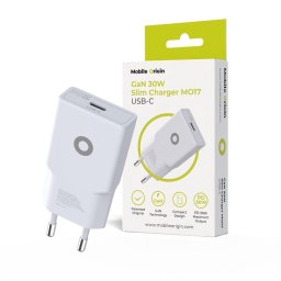 Incarcator de retea Slim 1xUSB-C PD 30W Alb