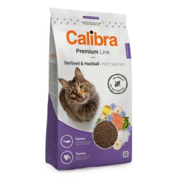 Hrana uscata pisici, Calibra Cat Premium Line Sterilised Hairball with Salmon 10 kg