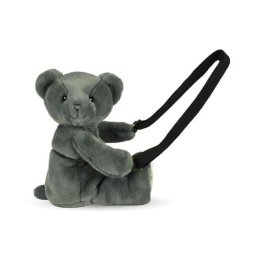 Geanta crossbody adorabila, Ursulet din plus, 30 cm, Kaki