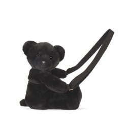 Geanta crossbody adorabila, Ursulet din plus, 30 cm, Negru