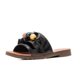 Papuci dama piele cu accesoriu, X4X440016A 01-1