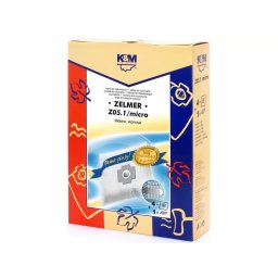 Set Saci K&M pentru Aspirator Zelmer 1010 Material Sintetic 4 Bucati + 1 Filtru
