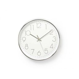 Ceas de Perete Nedis 30 cm Alb/Argintiu