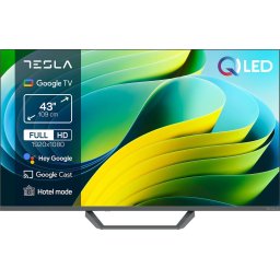 Televizor QLED Smart TESLA Q43E665GFS 43Inch / 109CM Full HD Google TV CI+ HDR Wi-Fi Gri