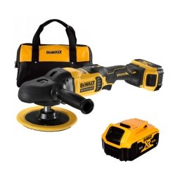DeWalt - DCM849P2 - Masina de lustruit cu 2 acumulatori, Li-Ion, 18 V, 5 Ah, 180 mm, geanta textila