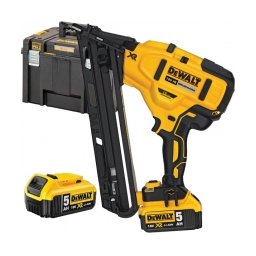 DeWalt - DCN650P2 - Pistol de batut cuie cu 2 acumulatori si incarcator, Li-Ion, 18 V, 5 Ah, cuie pentru lemn, valiza speciala
