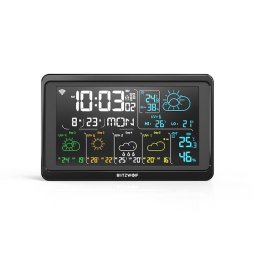 Statie meteo inteligenta, BLITZWOLF, BW-WS04, Wi-Fi, 3 canale, Black