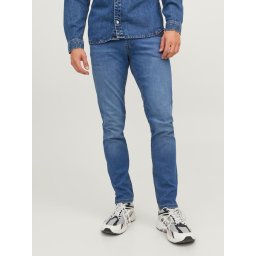 Jack & Jones Blugi barbati Glenn, cu talie joasa si croiala Slim fit, Albastru (SELECTATI MARIMEA: 32, SELECTATI LUNGIMEA: 32)