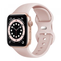 Curea Techsuit W031 pentru Apple Watch 42mm / 41mm / 40mm / 38mm Series, Roz Palid