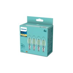 Set de 4 becuri LED Vintage Philips B35 14/4,3W/230V 2700K