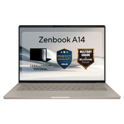 Laptop ASUS Zenbook A14 WUXGA 14 inch Qualcomm Snapdragon 32GB 1TB SSD Windows 11 Home Zabriskie Beige