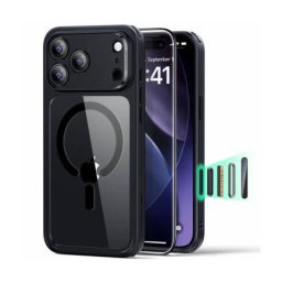 Husa MagSafe ESR Classic Hybrid + Folie Protectoare pentru Apple iPhone 17 Pro Max Neagra Transparenta