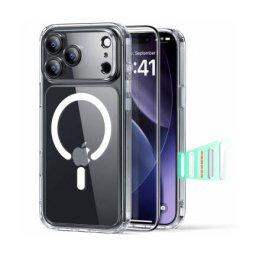 Husa MagSafe ESR Classic Hybrid + Folie Protectoare pentru Apple iPhone 17 Pro Max Transparenta