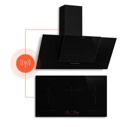 Klarstein HaloSync plită cu inducție și hotă | 5 zone de gătit | 11.400 W | 632 m³/h | 90 cm ()