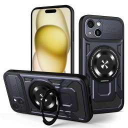 Husa de protectie Techsuit RuggedCam compatibil cu iPhone 15 Plus, Albastru