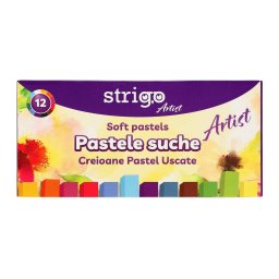 Pasteluri uscate Strigo 12 culori, sectiune patrata SSC397