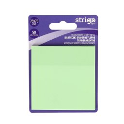 Notite Adezive Strigo 75x75mm, verde pastel, 50 file