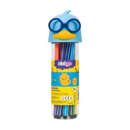 Carioci lavabile, Strigo, Cutie Rata, Albastru, 12 culori SSC097