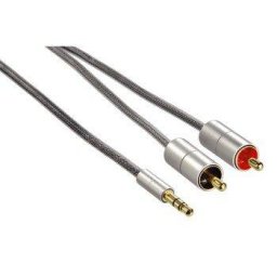 Accesorii Audio Hi-Fi Cablu audio 3.5mm-2xRCA Hama Aluline 80865, 2 metri, gri