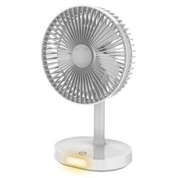 Ventilator 45242, diametru 140mm, cu baterie 3000mAh si lumina de noapte, alb
