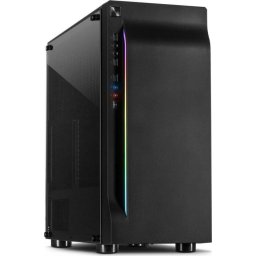 Carcasa Inter-Tech A-3411 Creek, tower case (black, Tempered Glass)