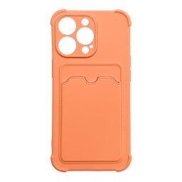 Husa Hurtel Card Armor Pouch - Husă portofel - compatibil cu Apple iPhone 12 Pro Max Card Air Bag Armor - Suport carduri, Anti-șoc - culoare Portocaliu