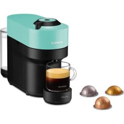 Espressor Krups XN 9204 Vertuo Pop Aqua Mint, 1500W, Alimentare Capsule,Rezervor 0.56 L,Oprire automată