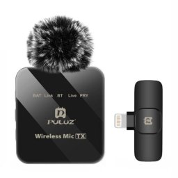 Microfon Wireless Lavalier Microphone PULUZ PU647B (lightning)