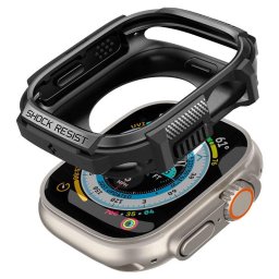 Husa Spigen Rugged Armor, black - Apple Watch Ultra 2/Ultra 49mm