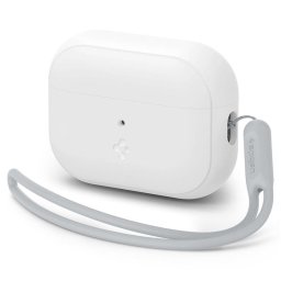 Husa Spigen Case Silicone Fit White + Strap Gray - AirPods Pro (2nd Gen)
