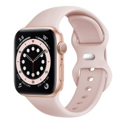 Curea pentru Apple Watch 1/2/3/4/5/6/7/8/9/10/11/SE/SE 2/SE 3 (38/40/41/42mm) - Techsuit Watchband (W031) - Soft pink