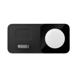 Base One Max 3-în-1 MFi MagSafe - 15W, compatibil cu Apple Watch, AirPods, iPhone 8/9/10/11/12/13/14/15/Pro/Pro Max/Plus și orice dispozitiv de încărcare wireless Qi.
