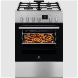 Aragaz LKK660220X, Mixt, 4 arzatoare , Siguranta plita, Aprindere integrata, Cuptor electric, Plus Steam, AirFry, Timer, Grill electric, Clasa A, 60 cm, Inox