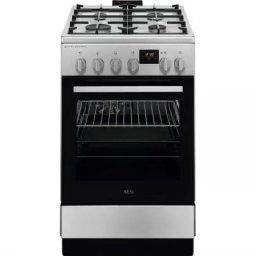 Aragaz mixt CKB56490BM, SteamBake-gatire cu abur, AirFry, 50 cm, 4 arzatoare gaz, 58 litri, Clasa A, Inox
