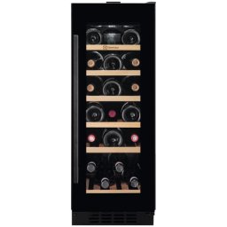 Aparate Frigorifice Racitor de vinuri incorporabil Electrolux EWS4020B5B, capacitate 20 sticle, raft lemn, control electronic, usa reversibila, clasa energetica G, Inaltime 82 cm, Sticla neagra
