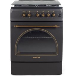 Aragaz NobeLTek Cooking NLT 6604RNM/FE1 Aragaz Mixt, 60 cm, 4 arz., Negru Mat
