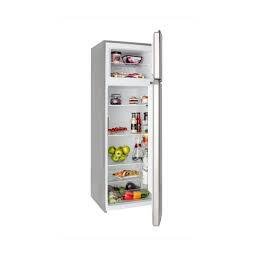 Aparate Frigorifice Frigider cu doua uis Daewoo DTS-240MEX, 235 l, Clasa E, Congelator sus, H 159 cm, Inox