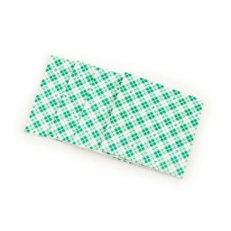 Accesorii birotica Benzi dublu adezive albe pretaiate spuma PE 25 mm x 25 mm 16 bucati/pachet