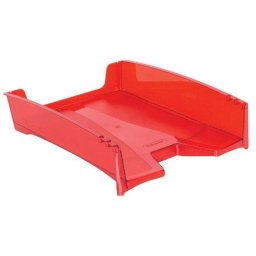 Accesorii birotica Tavita de birou polipropilena A4 transparenta Fellowes Rosu
