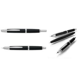 Stilouri Stilou Pilot Capless Rhodium negru mat varf gros