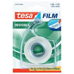 Accesorii birotica Banda adeziva invizibila 19 mm x 33 m si dispenser transparent