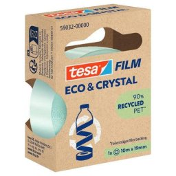 Accesorii birotica Banda adeziva transparenta PET reciclat 19 mm x 10 m