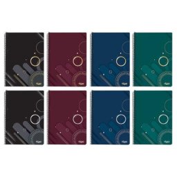 Caiet A4 Skag dictando cu spira 60 file 2 diviziuni diverse culori
