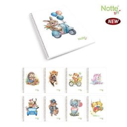 Caiet A4 100 file cu spira BFF Notte diverse modele dictando