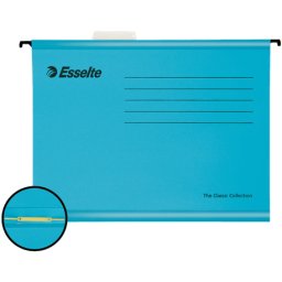 Dosare suspendabile Esselte Classic cu sina albastru 10 bucati/set