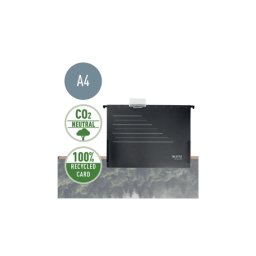 Dosar suspendabil Leitz Recycle carton reciclat si reciclabil A4 cu burduf negru Dosar suspendabil Leitz Recycle carton reciclat A4 cu burduf negru