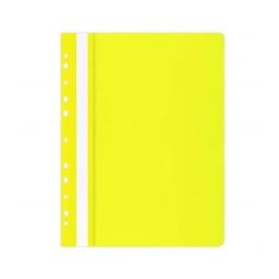 Dosar A4 Noki plastic cu sina si multiperforatii 25/set galben