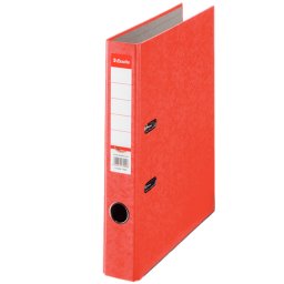 Biblioraft A4 carton prespan 5 cm/ 7.5 cm diverse culori Esselte Rainbow 5 cm rosu