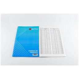 Accesorii birotica Condica prezenta A4 hartie offset 14 file+coperta carton 300 g/mp