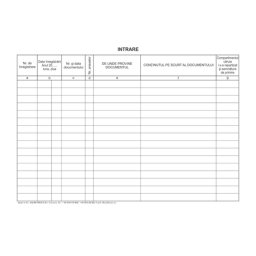 Accesorii birotica Registru cartonat intrare iesire A4 hartie offset 100 file/carnet
